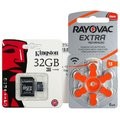 Rayovac 120 x baterie do aparatów słuchowych Extra Advanced 13 + karta microSD 32GB Kingston 13AUX-6XEMF