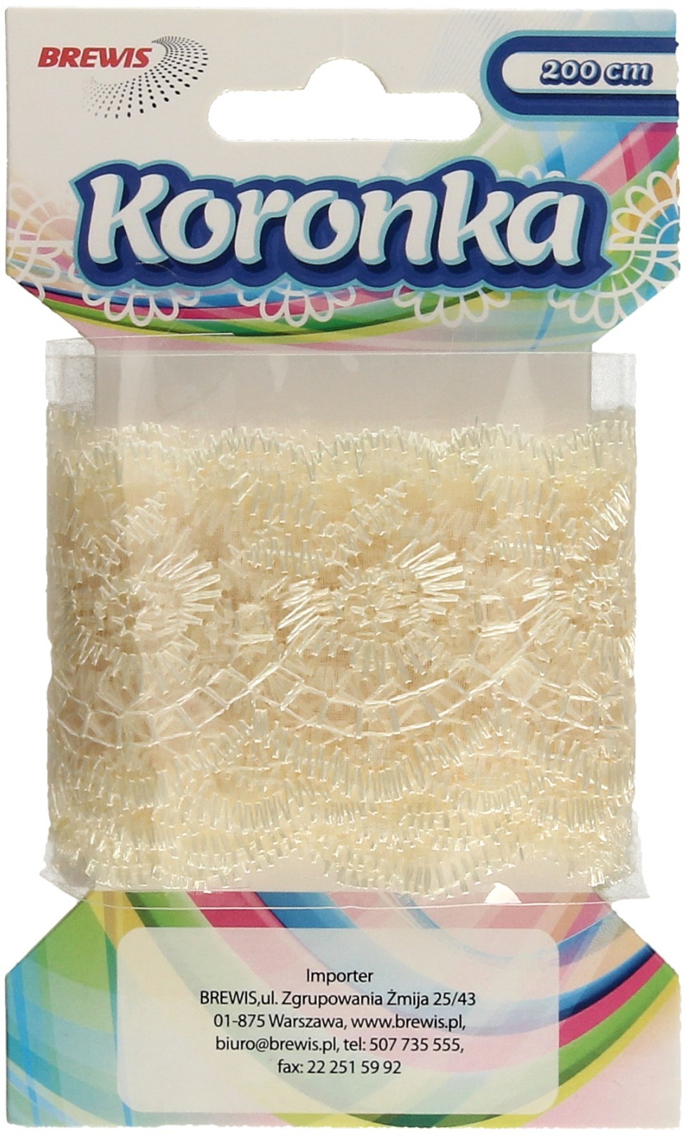 BREWIS Koronka ozdobna 3.8mmx2m ecru Brewis KOR38