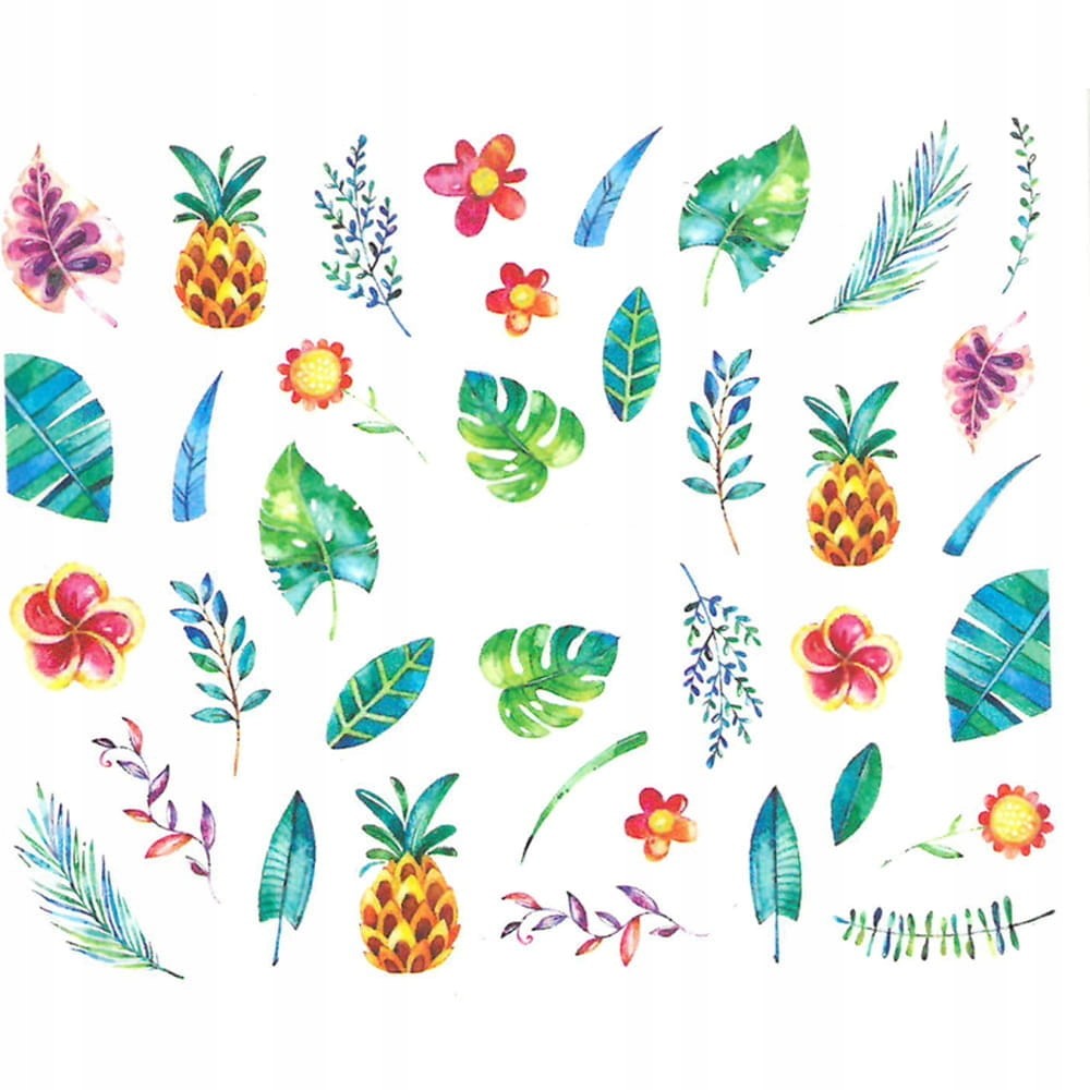 Naklejki Wodne Do Paznokci Letnie Wzory Stz 828
