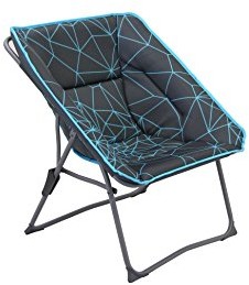 Portal Bilbao Active  XXL krzesło kempingowe, wyściełany fotel ogrodowy Krzesło, krzesło składane ze stabilną ramą, wygodny i nowoczesny Outdoor Lounge w Moon-Chair wzornictwo PT-CH-BILBAO