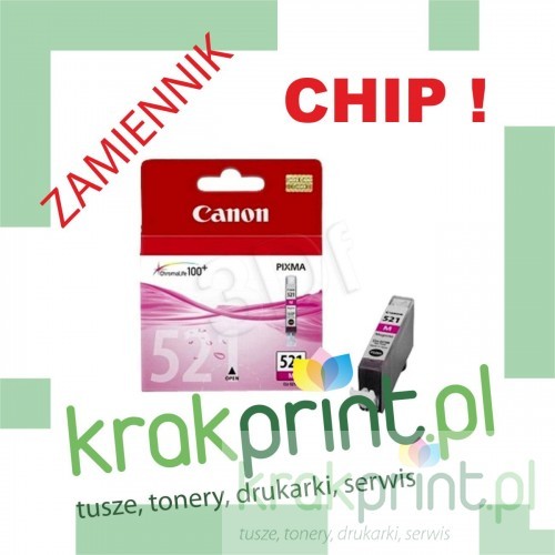 eMPe Tusz Zamiennik z chipem do Canona CLI-521M MPCACLI521M) Magenta MPCACLI521M
