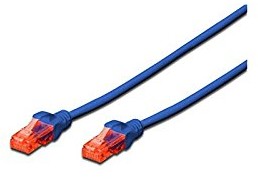 DIGITUS Przewód krosowy  RJ45 U-UTP Cat6 3,00 m Niebieski  LSZH DK-1617-030/B