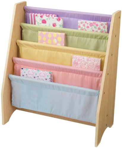 KidKraft Regalik z Pastelowymi Przegrodami Sling Bookshelf Pastel & Natural