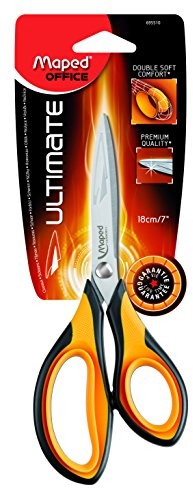 Maped m695510 nożyce do cięcia  Ultimate, 18 cm, asymetryczny, czarny/żółty 695510
