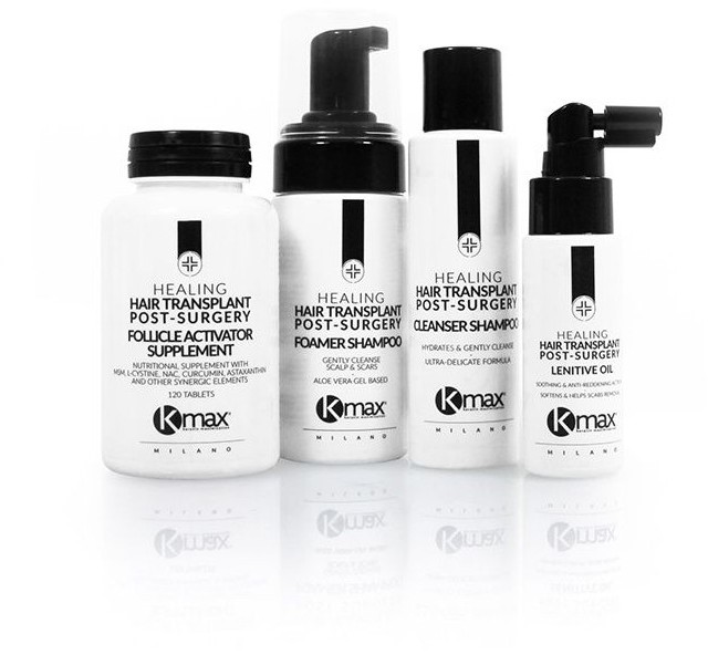 Kmax Kmax Przeszczep Włosów - Zestaw Pielęgnacyjny po Przeszczepie i Transplantacji Włosów 4-produkty kmax