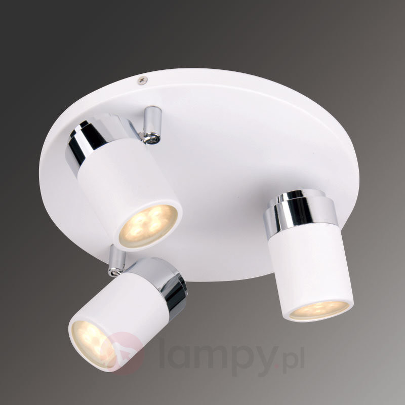 Lampenwelt Lampa sufitowa Kardo do łazienki, biało-chromowana