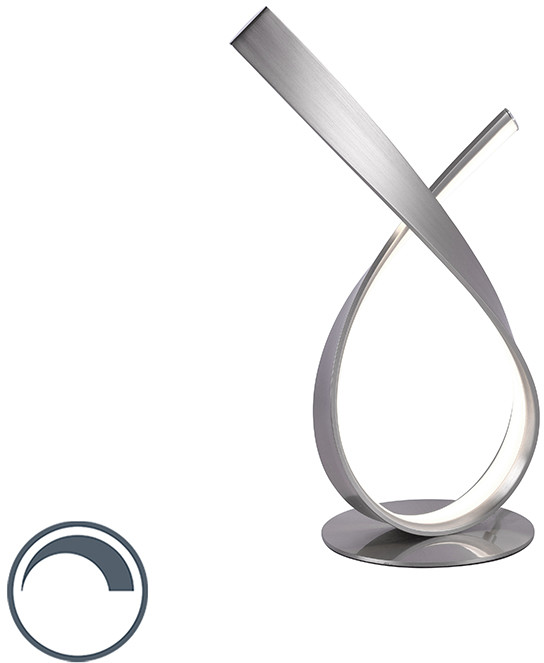 Paul Neuhaus Designerska lampa stołowa stal LED ściemnialna - Belinda