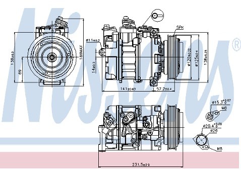 NISSENS Kompresor klimatyzacji NISSENS 89120