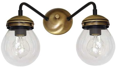 Zdjęcia - Żyrandol / lampa Luminex Kinkiet w kolorze złotym, przezroczysty klosz LX 1887 z serii HYDRO (｡◕‿◕｡ 