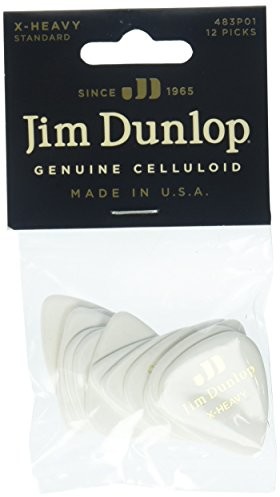 Dunlop DL P 0106 483p01 exh Genuine celluloid Classic Pick (12 sztuk) Biały 24483017112
