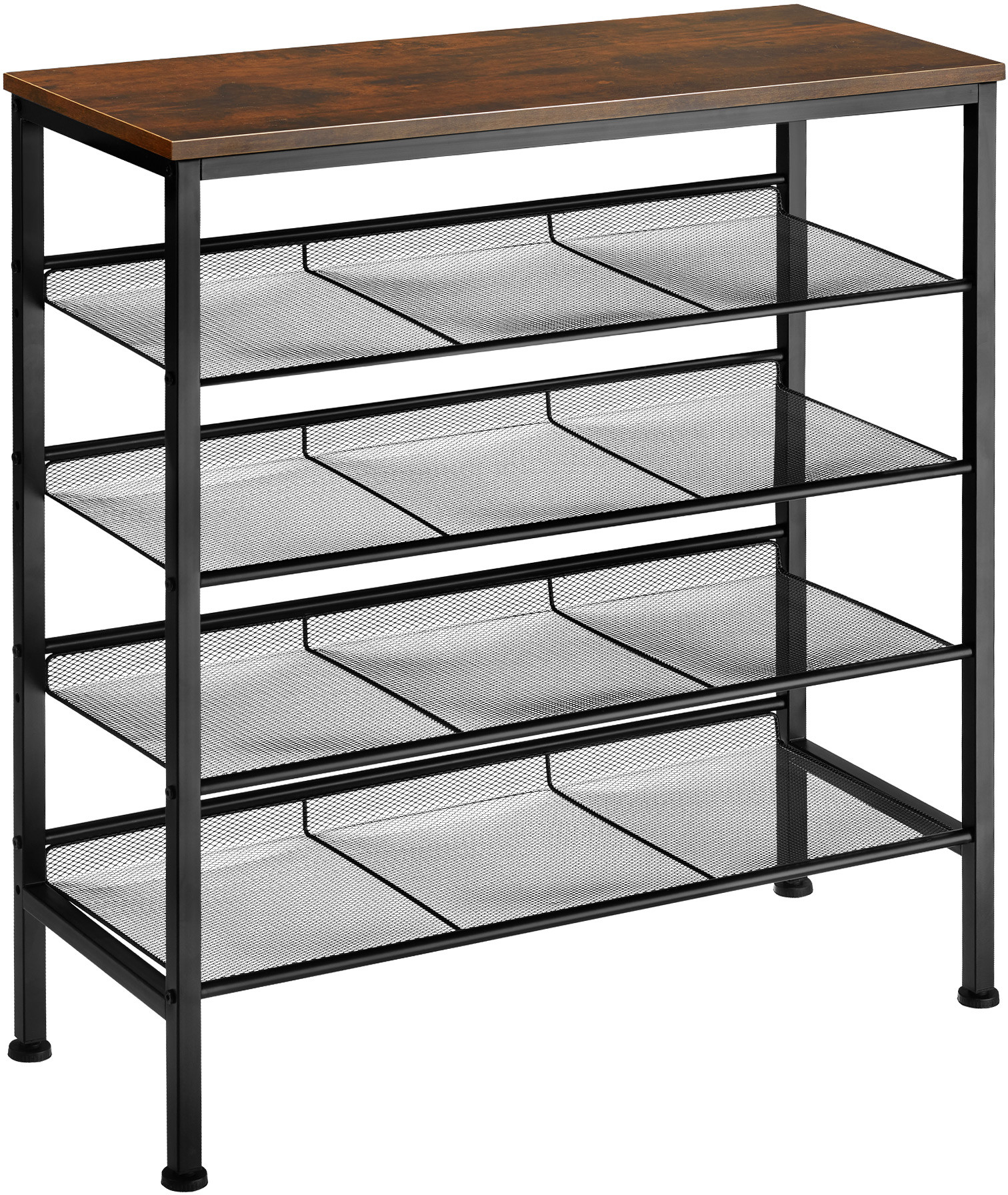 tectake Regał na buty Bournemouth - industrialny ciemny 404279