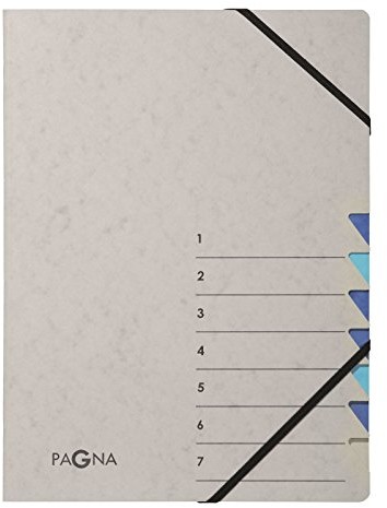 Pagna 44307-02 teczka na dokumenty 7 przegródek Easy Grey 1-7 niebieska 44307-02