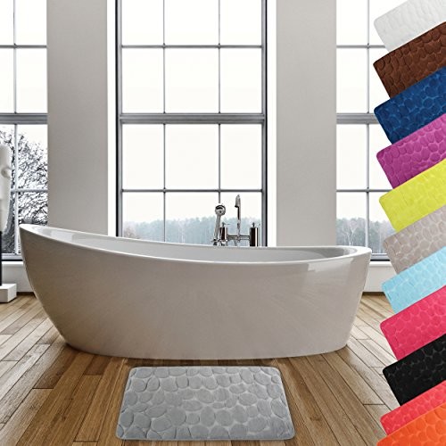 MSV dywanik łazienkowy Kiesel kamienia, szary, 40 x 60 cm 141067