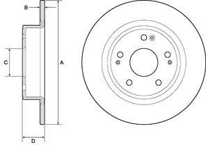 Delphi Tarcza hamulcowa BG4801C