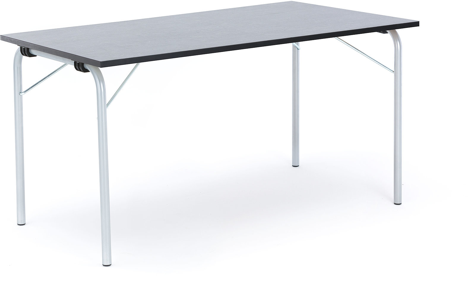 AJ Produkty Foldable table Nicke 1400x700 Forbo marmoleum decibel Vulcanic ash 387