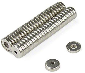 first4magnetsTM first4magnets f4mb14 N42 magnesów neodymowych wyciągnąć garnków, 5,2 kg, opakowanie z 50  50 °C/otwór, metalowy, srebrny, o średnicy 14 MM X grubość 3,6 MM X 3 MM F4MB14-50