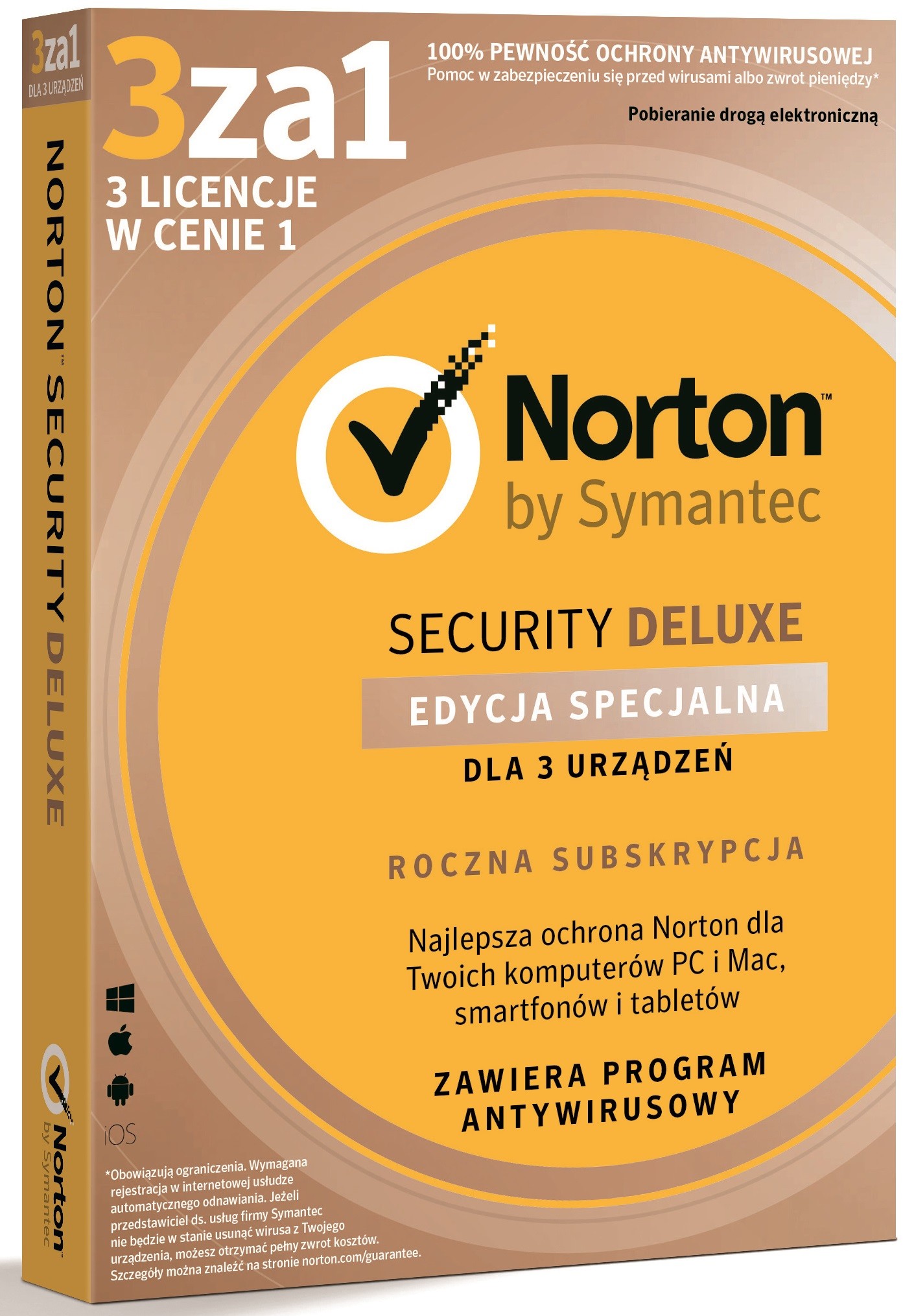 Symantec Program Norton Security Deluxe 3.0 PL 3 stan 12 mies.) (21384414)