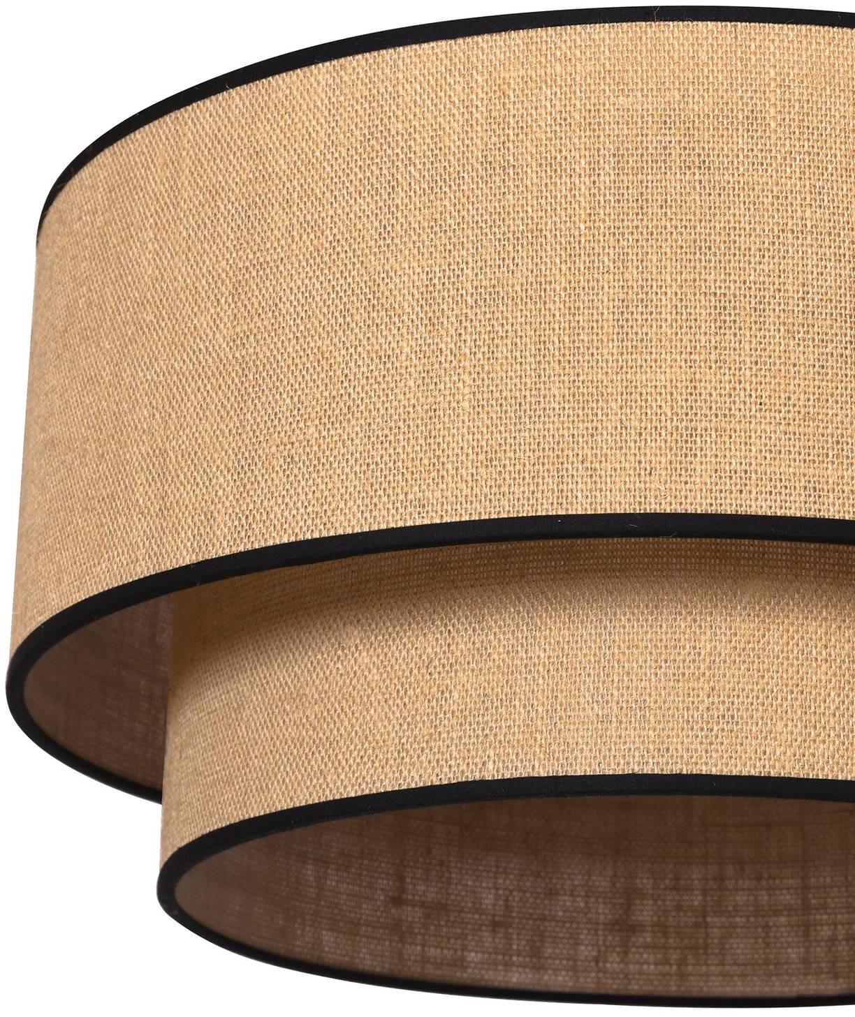 Euluna Lampa sufitowa Boho jute & black 45cm