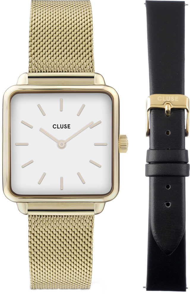 Cluse Zegarek CG10318 Watch & Leather Strap, Gold Colour -