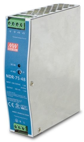 Planet PWR-75-48 moduł zasilaczy 75 W Niebieski, Szary PWR-75-48