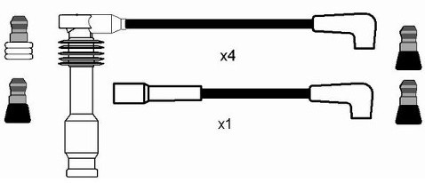 NGK Przewody zapłonowe - zestaw 0823