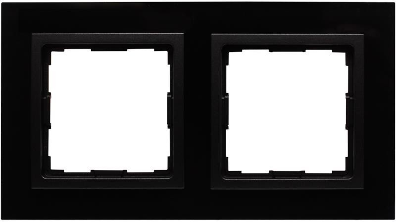 KOS Elektro System Vena 2 czarny ramka 2 szkło akrylowe kos_5209182