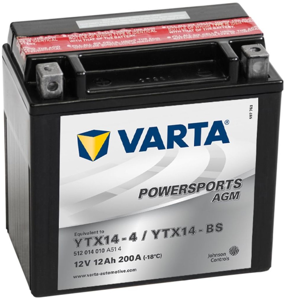 Varta Varta Akumulator Powersports AGM YTX14-4/YTX14-BS