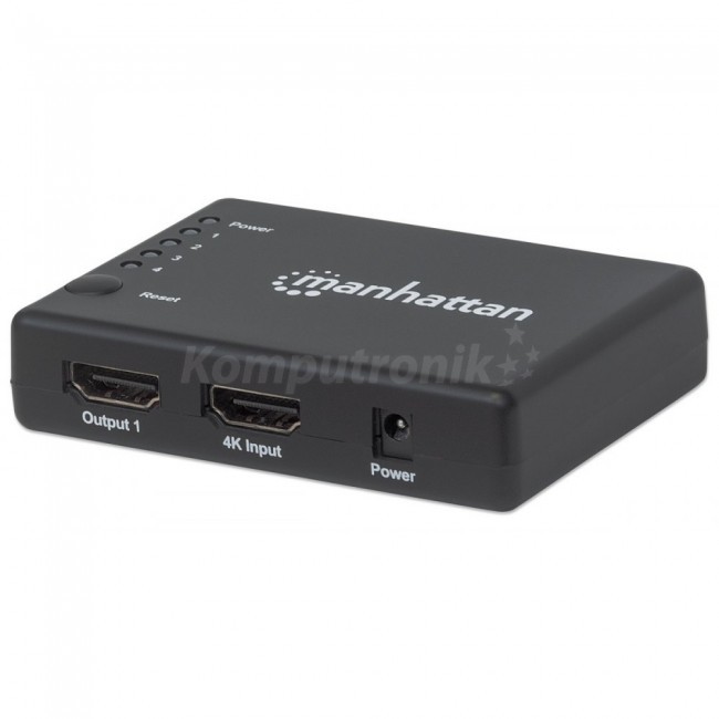 Manhattan 207706 Rozdzielacz Splitter HDMI 1x4 4K 30Hz UHD 3D 207706