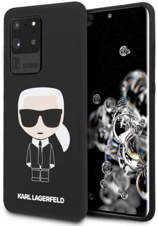 Karl Lagerfeld Fullbody Silicone Iconic Etui na Samsung Galaxy S20 Ultra (czarne) KLHCS69SLFKBK