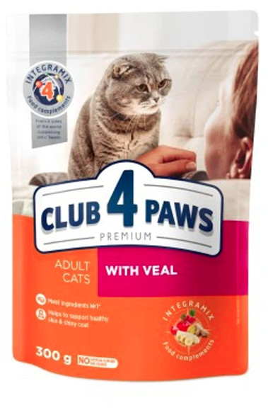 CLUB 4 PAWS CLUB 4 PAWS ADULT CATS WITH VEAL IN GRAVY 100G C4PWVGR100G