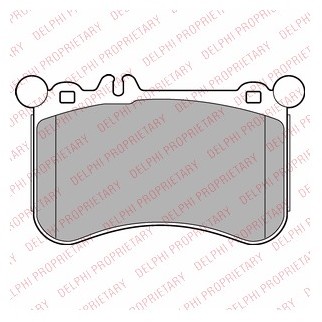 DELPHI Zestaw klocków hamulcowych, hamulce tarczowe LP2291