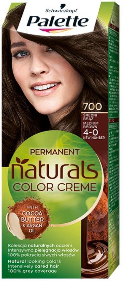 Schwarzkopf Permanent Naturals Color Creme farba do włosów trwale koloryzująca 700/ 4-0 Średni Brąz 107306-uniw