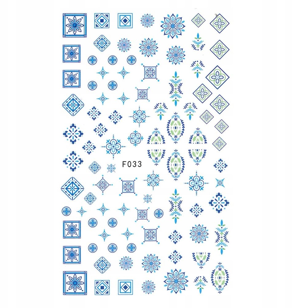 Naklejki Do Paznokci Super Cienkie Nr F033