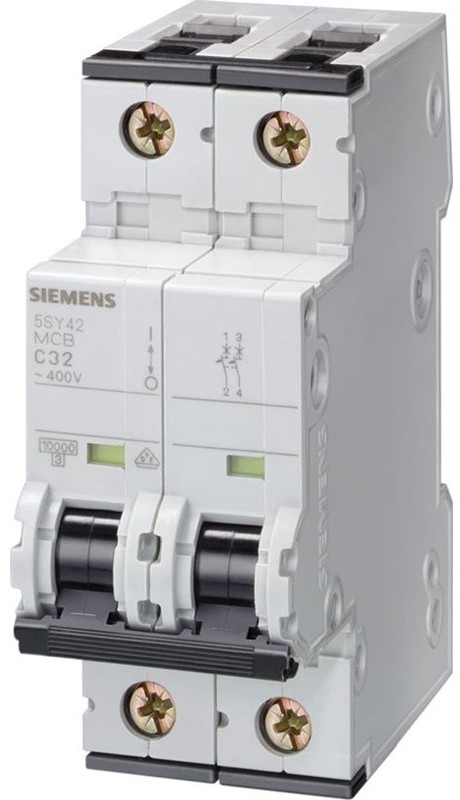 Siemens Circuit breaker 10ka 2pol c4 5sy4204-7