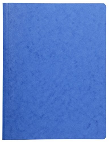 Exacompta 240125E skoroszyt (z kartonu o gramaturze 425 g/m2, z mechanizmem sprężynowym, idealny do formatu DIN A4, format 24 x 32 cm, do dziurkowanych dokumentów), 1 sztuka, niebieski