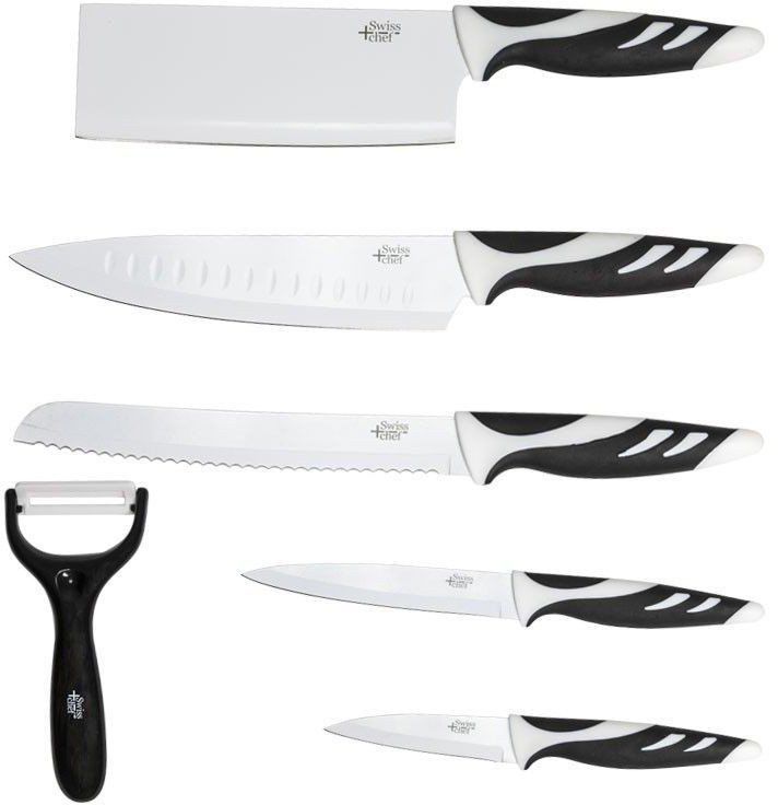 CECOTEC Zestaw noży Cecotec 6 Set White (1023) Swiss Chef Knives 6 szt. Biały
