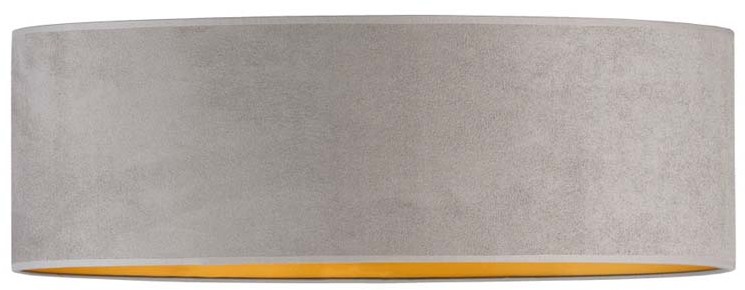 LYSNE Lampa przysufitowa DUBAJ VELVET fi 60 cm kolor szary ze złotym wnętrzem 14528V/23 kolor szary ze złotym wnętrzem
