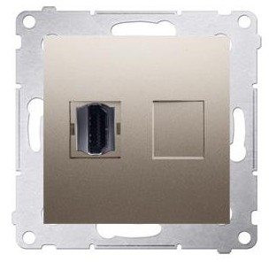 Kontakt Simon Kontakt_Simon Gniazdo HDMI (moduł) złoty mat DGHDMI.01/44