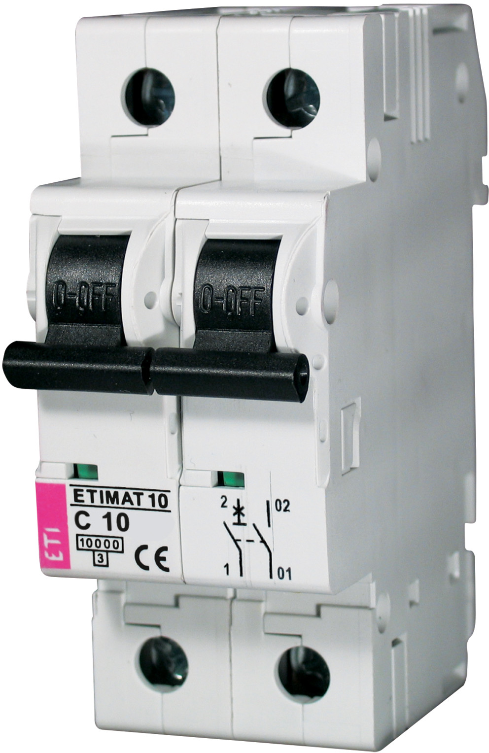 ETI Wyłącznik-nadprądowy-ETIMAT-10-1P+N-C-10A-10kA 2132714