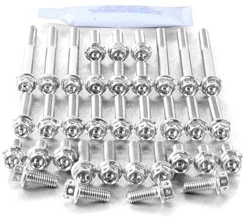 Pro-Bolt Pro-Bolt EOKT28HXR aluminiowy Race Spec zestaw śrub do silnika KTM 2-suwowy SX250, srebrny, 53029