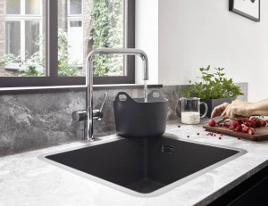 Hansgrohe 72807000 Talis M54 Jednouchwytowa bateria kuchenna U 220 z zaworem odcinającym 1jet