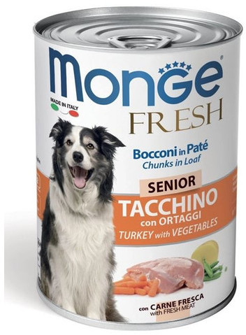 Monge Fresh Karma dla psa Senior Indyk w cieście 400g