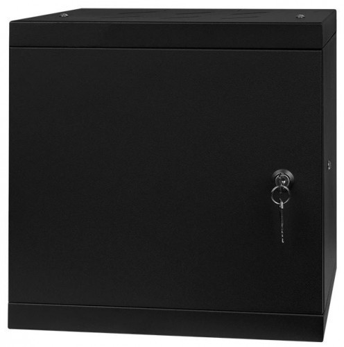 Spacetronik Szafa RACK 10'' 6U 300x300mm CZARNA Drzwi stalowe OR106U300CZ