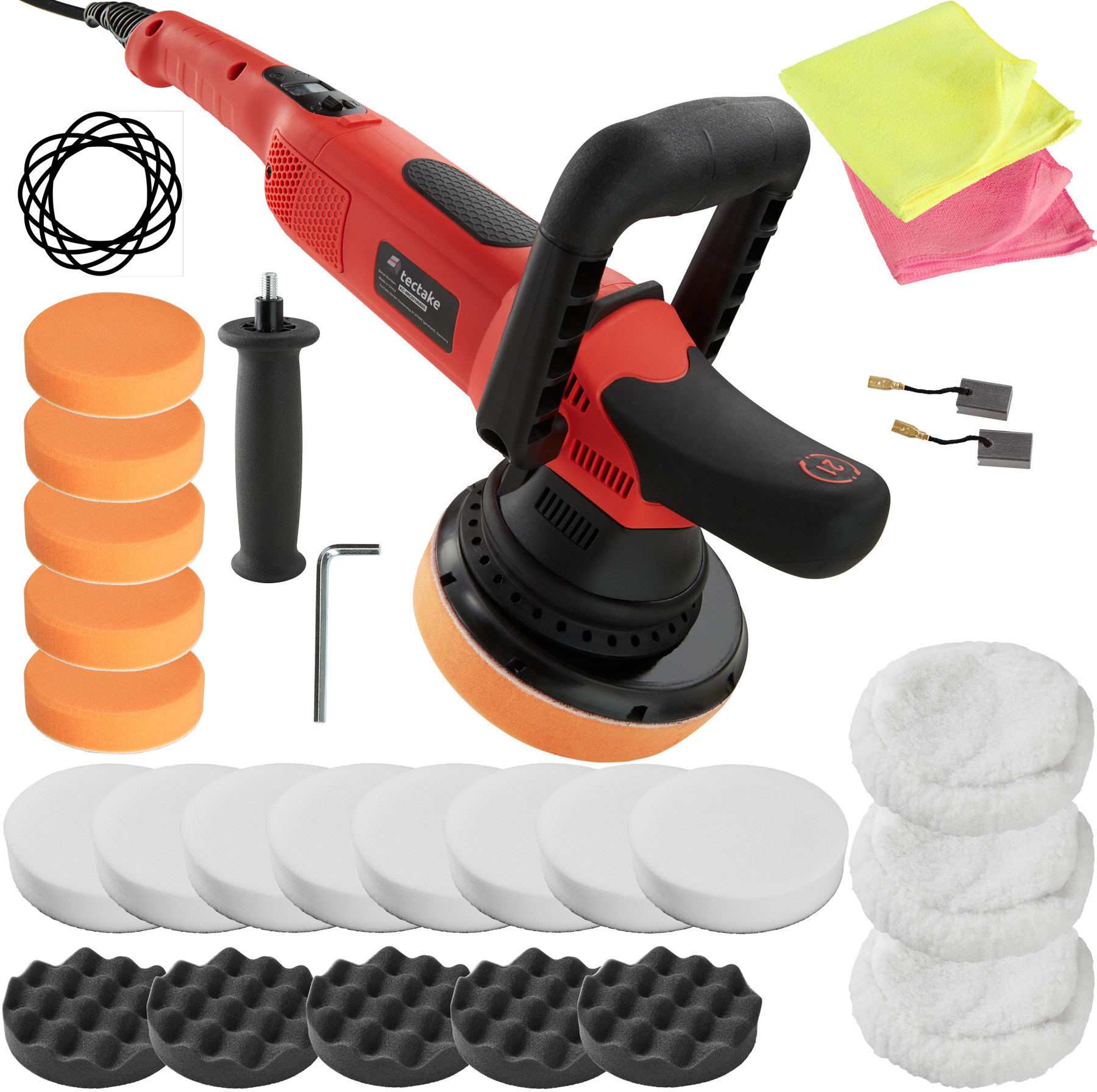 TecTake Polerka mimośrodowa K7250B - 25 elementów 403395