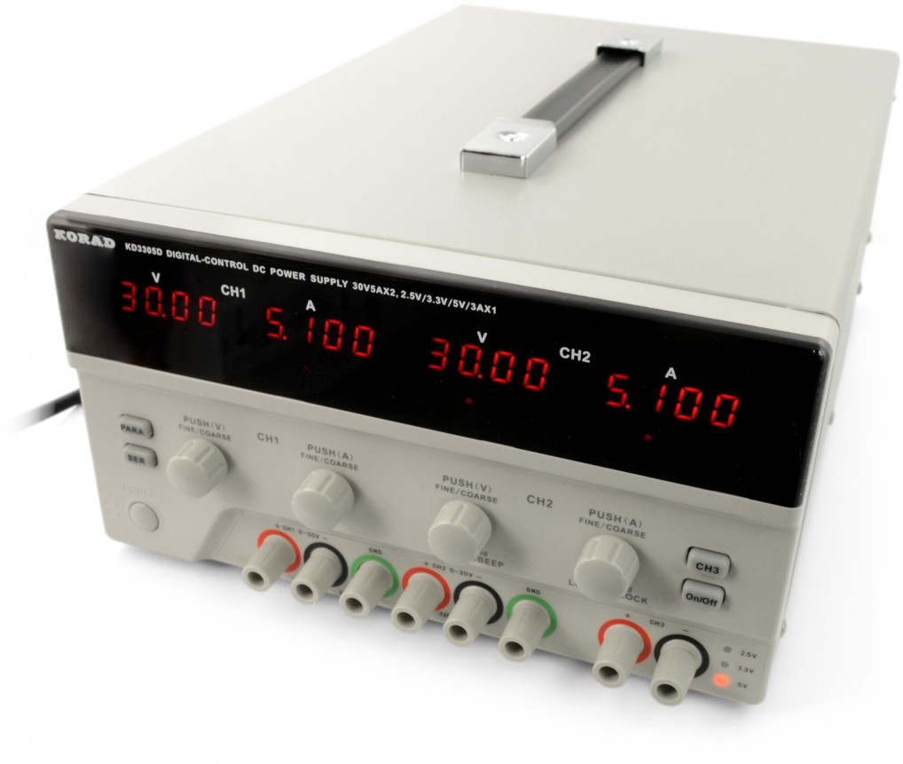 Korad Zasilacz 3in1 KD3305D 2x 0-30V/0-5A + 1x 5V/3A ZAS-13704