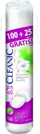 Cleanic Pure Effect, płatki kosmetyczne okrągłe, 125 szt.