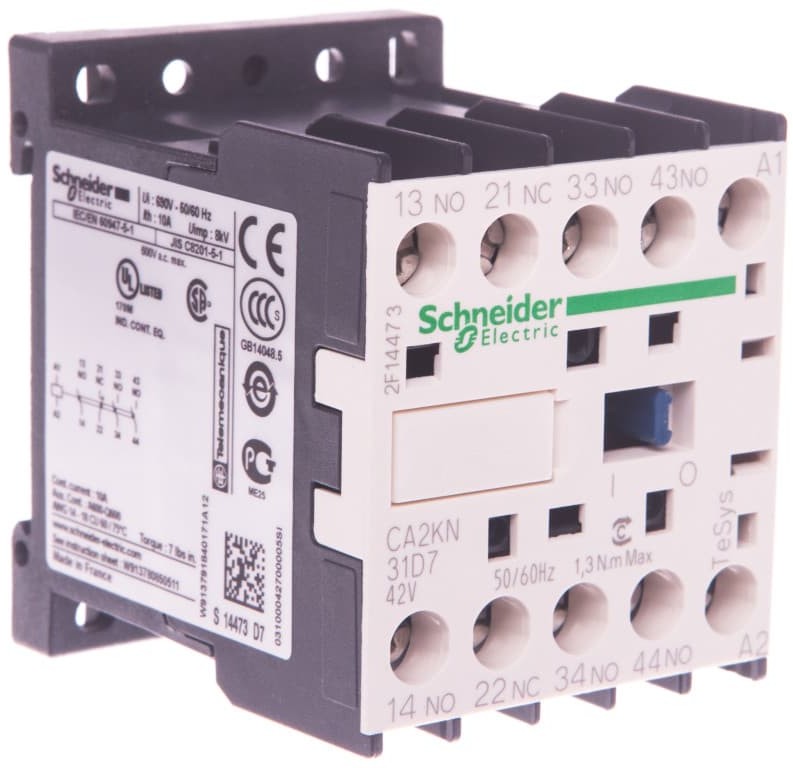 Schneider Electric Stycznik pomocniczy 10A 3Z 1R 42V AC CA2KN31D7 CA2KN31D7