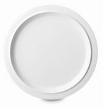 Rosti Mepal duże talerze z melaminy z tworzywa sztucznego, lekkie i wytrzymałe P250, biały 102602030600