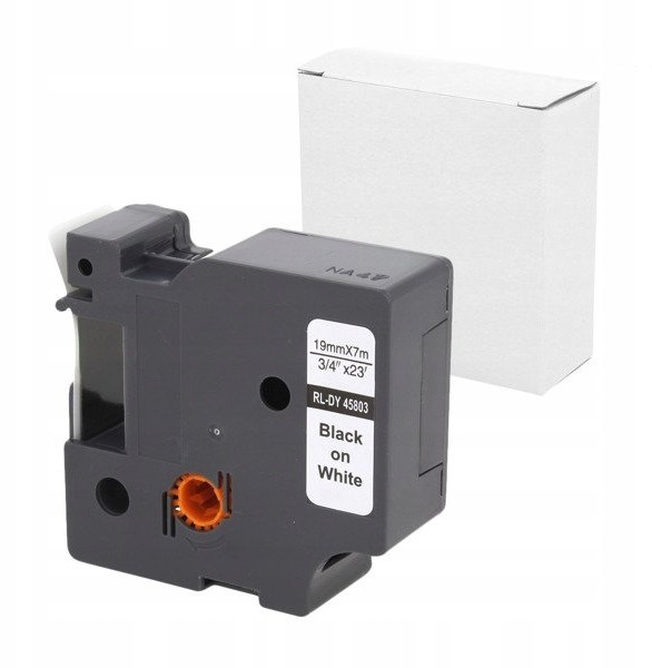 Dymo Taśma zamiennik D1 45803 19mm biała/czarny