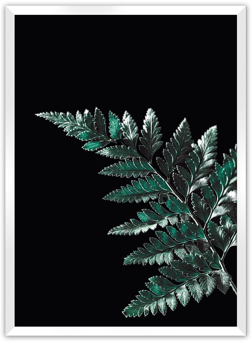 Dekoria Dekoria Plakat Dark Fern Leaf 30 x 40 cm Ramka Biała 219D-000-19